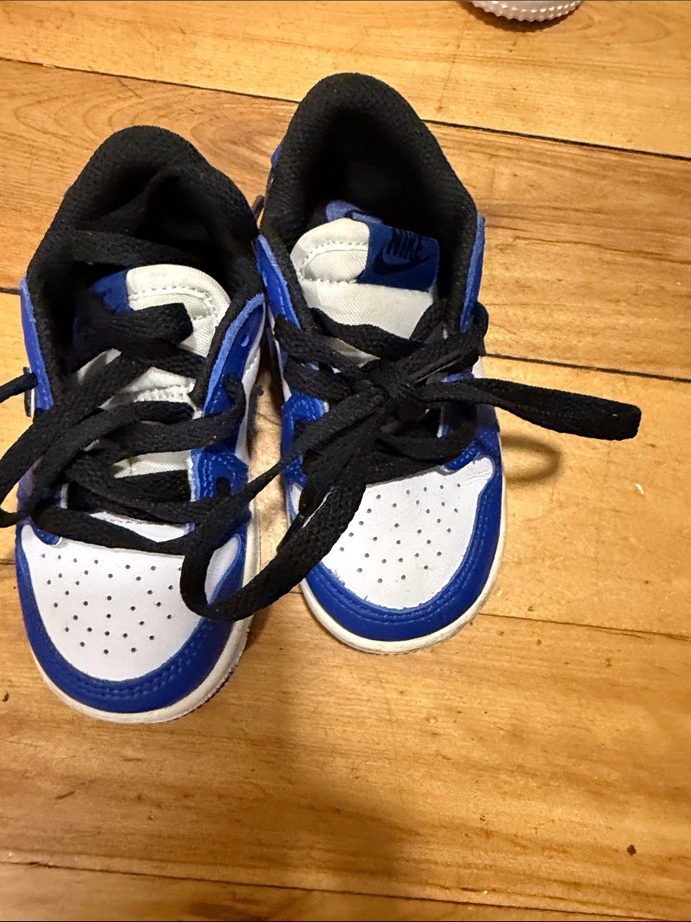 Nike Kids Blue, White & Black Jordan 1 Low-Top Sneakers